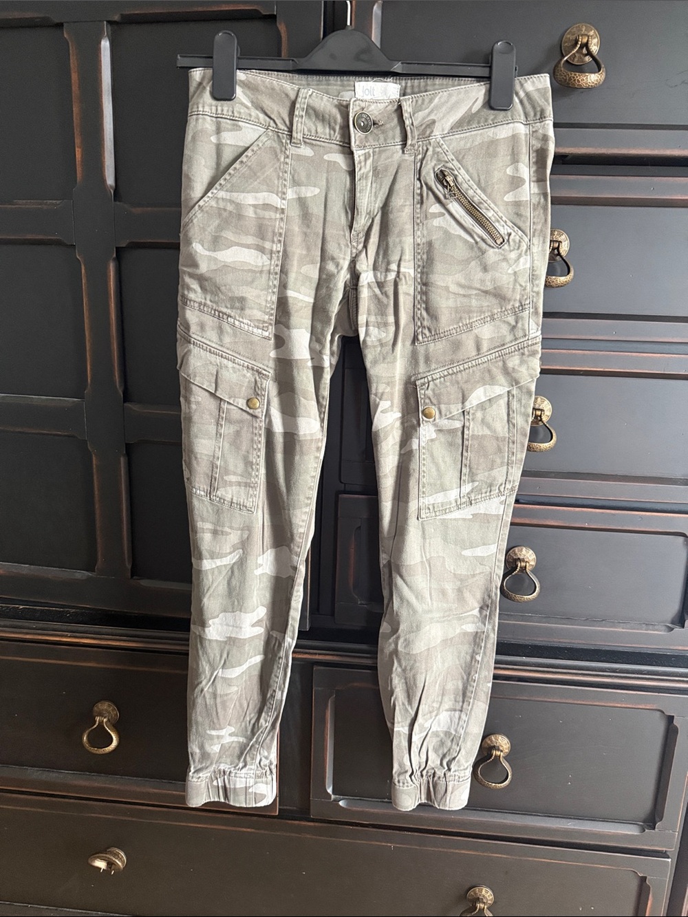 Jolt Women's Olive Camo Cargo Joggers